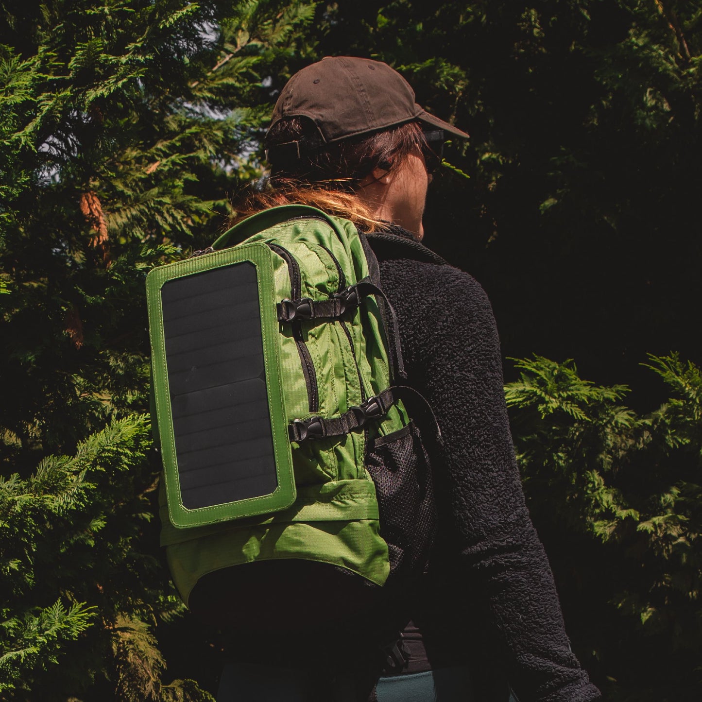 Mountaineer: A 40L outdoor backpack with a 6.5W solar panel.